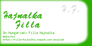 hajnalka filla business card